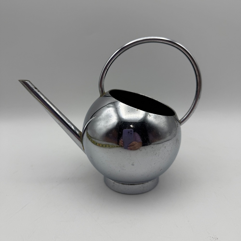 Vintage Chase USA Spherical Chrome Syrup Pitcher 1930's Art Deco Russell Wright